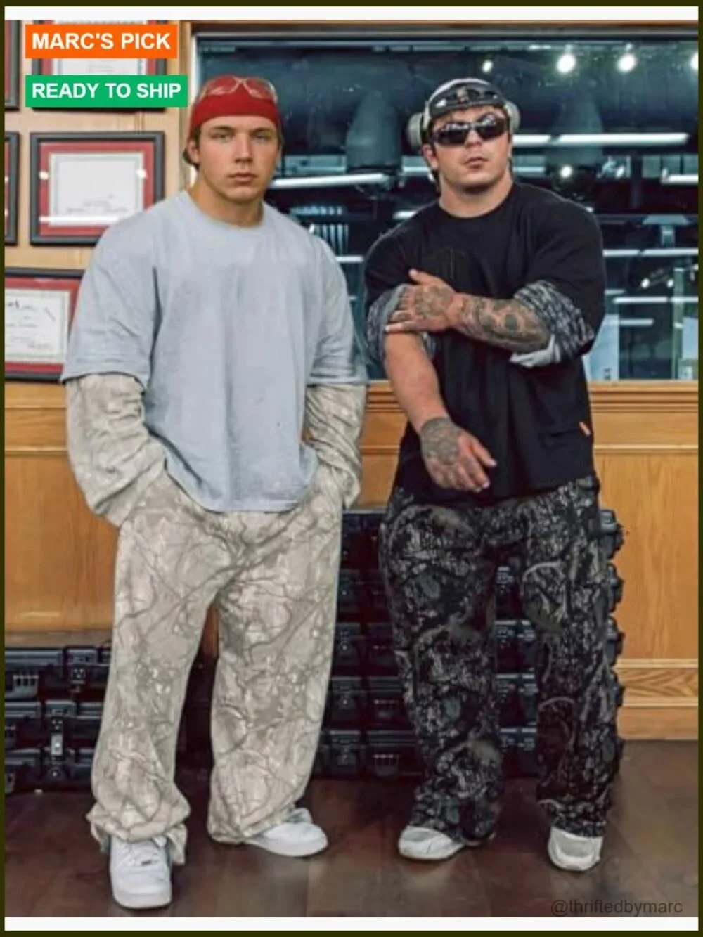 Baggy Camo Cargo Joggers with Pockets Sweatpants Men